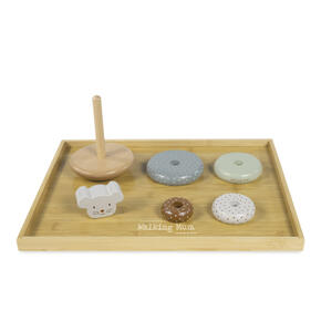 Conjunto 2 Bandejas de Bambu Montessori