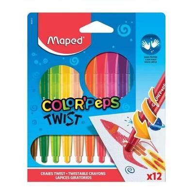 Maped Lápis de cera Colour'Peps Twist - x12 canetas