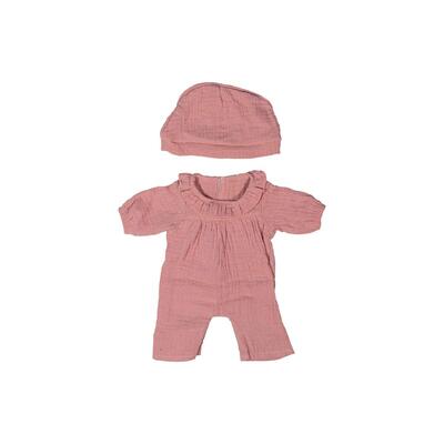 Pijama rosa com chapéu - 38 cm