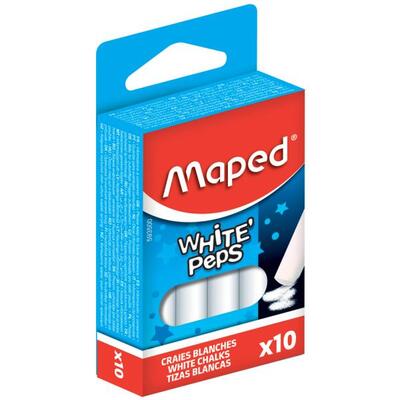 Giz mapeado pacote branco, 10 Peças 