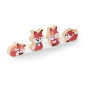 Conjunto 2 raposas mãe e filho
