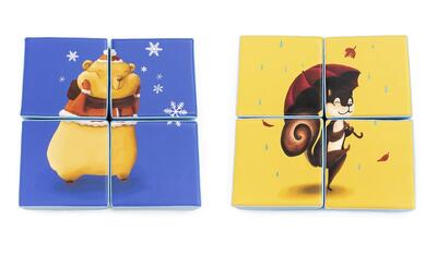 Puzzle De Dupla Face - Hamster E Esquilo