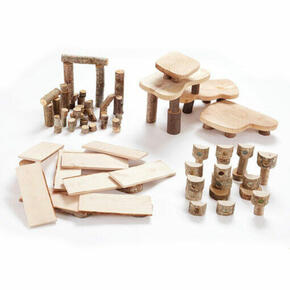 Conjunto de construção rústica para Minimundos