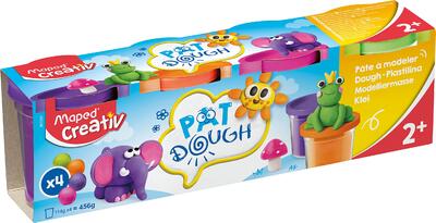 Massa de Modelar 4 Cores Pat Dough Fluor 