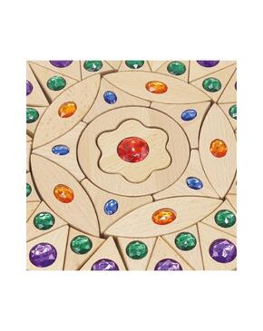 Mandala de madeira maciça