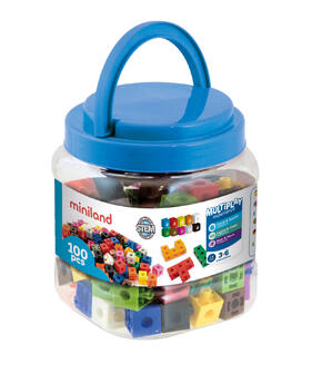 Cubos Encaixáveis 2 cm - 100 Peças