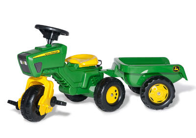 rollyTrac John Deere com Reboque