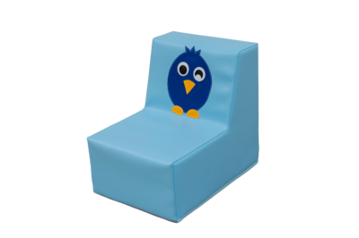 Sofá individual pássaro azul
