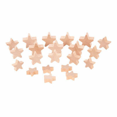 Estrelas de madeira natural